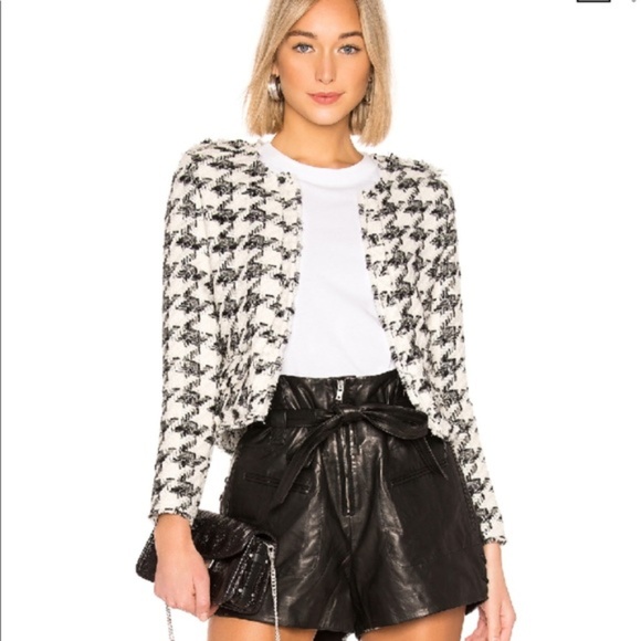 IRO Jackets & Blazers - NWOT IRO // Hope Houndstooth Cropped Tweed Jacket